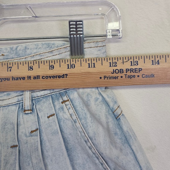 Vintage Made In The Shade Denim Shorts Womens 5 High Waist Pleated Acid Wash USA - Picture 3 of 13